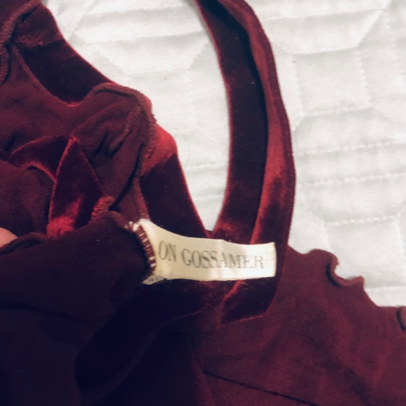 '80s Soft Velvet Trim Stretch Cropped Tank Camisole - Picture 3 of 7